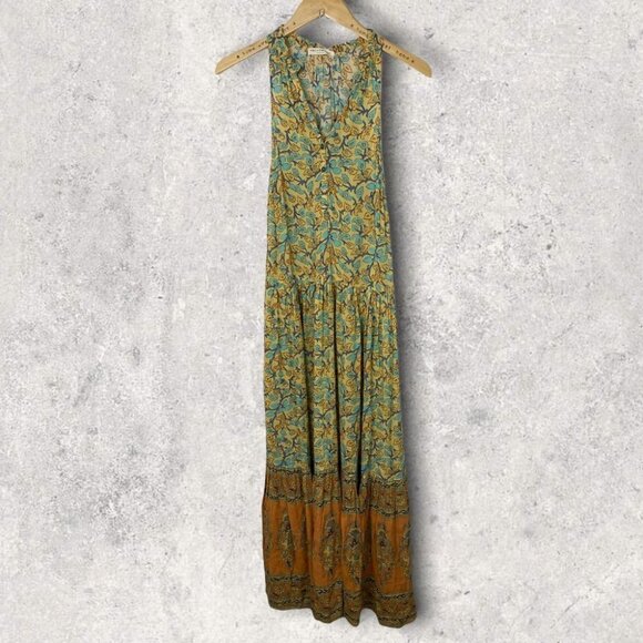 SPELL and The Gypsy Collective Delirium‎ Maxi Dress Gold Size XXS Romantic Boho - Picture 5 of 15